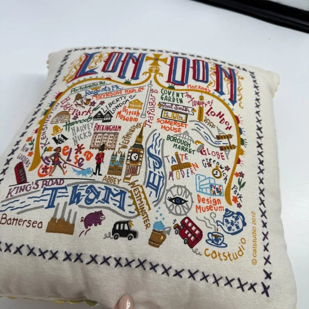 Catstudio London Embroidered Accent Pillow - 10